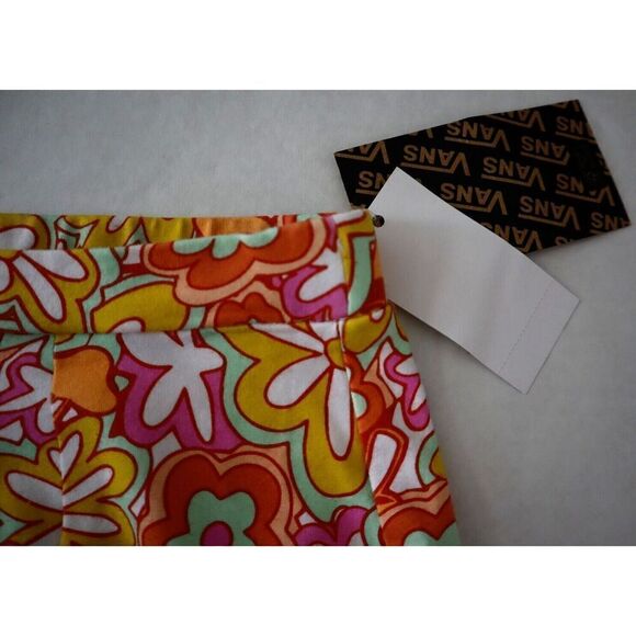 VANS 00039F Women's Sz XS Orange Allover Resort Floral Print Mini Skirt - Picture 4 of 6